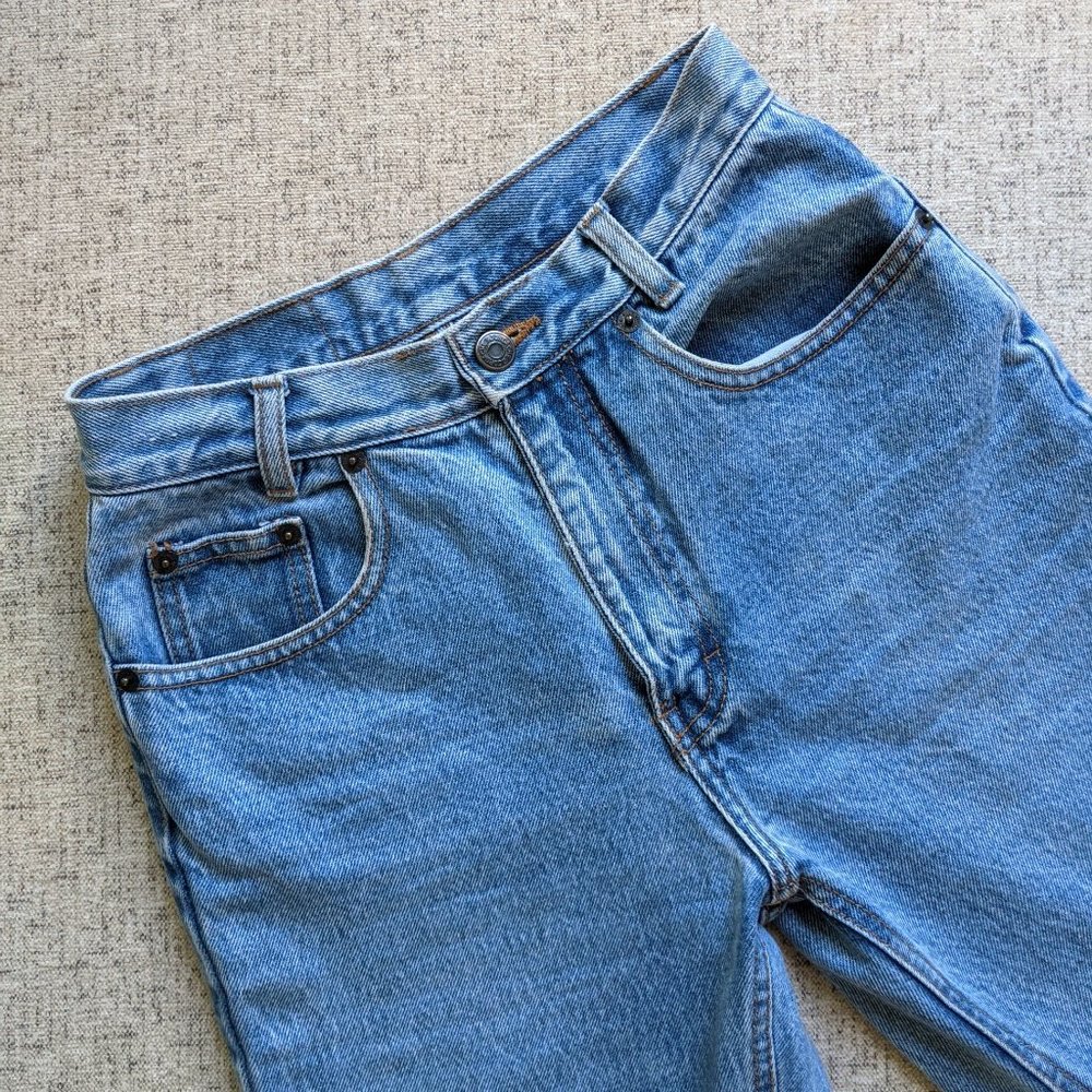Vintage Jordache High waist straight leg crop blue jeans